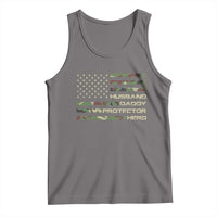 Husband Daddy Protector Hero Tank Top Camo American Flag Fathers Day Gifts For Husband Hubby Dad