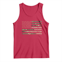 Husband Daddy Protector Hero Tank Top Camo American Flag Fathers Day Gifts For Husband Hubby Dad