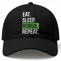 Eat Sleep Roblox Repeat Baseball Cap Funny Video Game Lovers Gamers