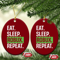 Eat Sleep Roblox Repeat Ceramic Ornament Funny Video Game Lovers Gamers