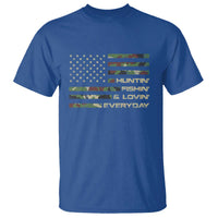 Hunting Fishing Loving T Shirt Hunter Fisher Camo American Flag