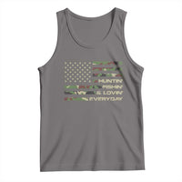 Hunting Fishing Loving Tank Top Hunter Fisher Camo American Flag
