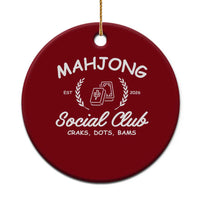 Funny Mahjong Social Club Ceramic Ornament Craks Dots Bams Mahjong Player Game Lovers