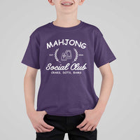 Funny Mahjong Social Club T Shirt For Kid Craks Dots Bams Mahjong Player Game Lovers