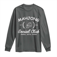 Funny Mahjong Social Club Long Sleeve Shirt Craks Dots Bams Mahjong Player Game Lovers
