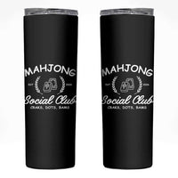 Funny Mahjong Social Club Skinny Tumbler Craks Dots Bams Mahjong Player Game Lovers