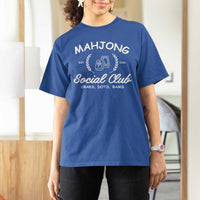 Funny Mahjong Social Club T Shirt For Women Craks Dots Bams Mahjong Player Game Lovers