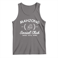 Funny Mahjong Social Club Tank Top Craks Dots Bams Mahjong Player Game Lovers