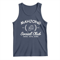 Funny Mahjong Social Club Tank Top Craks Dots Bams Mahjong Player Game Lovers