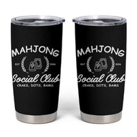 Funny Mahjong Social Club Tumbler Cup Craks Dots Bams Mahjong Player Game Lovers