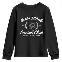 Funny Mahjong Social Club Youth Sweatshirt Craks Dots Bams Mahjong Player Game Lovers