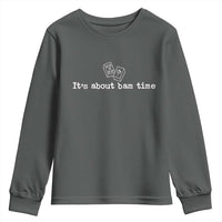 Funny Its About Bam Time Mahjong Players Youth Sweatshirt