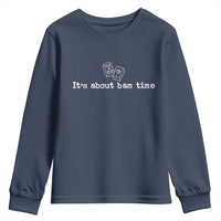 Funny Its About Bam Time Mahjong Players Youth Sweatshirt