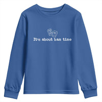 Funny Its About Bam Time Mahjong Players Youth Sweatshirt