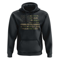 Promoted To Grandpa Est. 2026 Hoodie Retro Camo American Flag - Wonder Print Shop
