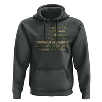 Promoted To Grandpa Est. 2026 Hoodie Retro Camo American Flag - Wonder Print Shop