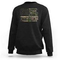 Promoted To Grandpa Est. 2026 Sweatshirt Retro Camo American Flag - Wonder Print Shop