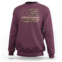 Promoted To Grandpa Est. 2026 Sweatshirt Retro Camo American Flag - Wonder Print Shop