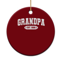 Grandpa Est 2026 Ceramic Ornament Promoted To Grandpa Paternity Fathers Day - Wonder Print Shop