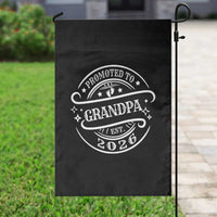 Promoted To Grandpa Est. 2026 Garden Flag Grandparents Baby Announcement Fathers Day - Wonder Print Shop