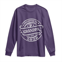 Promoted To Grandpa Est. 2026 Long Sleeve Shirt Grandparents Baby Announcement Fathers Day - Wonder Print Shop