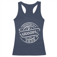 Promoted To Grandpa Est. 2026 Racerback Tank Top Grandparents Baby Announcement Fathers Day - Wonder Print Shop