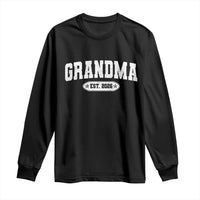 Grandma Est 2026 Long Sleeve Shirt Promoted To Grandparents Mothers Day
