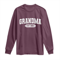 Grandma Est 2026 Long Sleeve Shirt Promoted To Grandparents Mothers Day