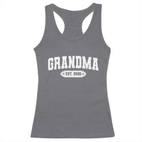 Grandma Est 2026 Racerback Tank Top Promoted To Grandparents Mothers Day
