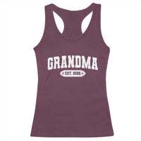 Grandma Est 2026 Racerback Tank Top Promoted To Grandparents Mothers Day
