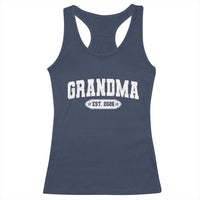 Grandma Est 2026 Racerback Tank Top Promoted To Grandparents Mothers Day