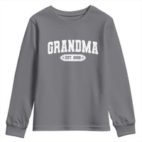 Grandma Est 2026 Youth Sweatshirt Promoted To Grandparents Mothers Day