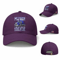 Funny Truck Driver Baseball Cap My Teacher was Wrong Trucker Gift