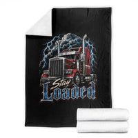 Truck Driver Throw Blanket Funny Trucker Husband Big Rig Semi Trailer Truckin