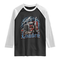 Truck Driver Raglan Shirt Funny Trucker Husband Big Rig Semi Trailer Truckin