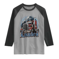Truck Driver Raglan Shirt Funny Trucker Husband Big Rig Semi Trailer Truckin