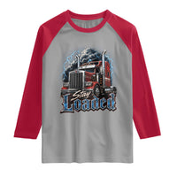 Truck Driver Raglan Shirt Funny Trucker Husband Big Rig Semi Trailer Truckin
