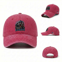 Truck Driver Washed Cotton Baseball Cap Funny Trucker Husband Big Rig Semi Trailer Truckin