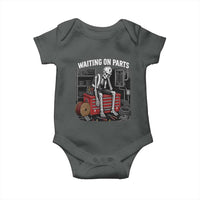 Electrician Skeleton Baby Onesie Waiting On Parts Funny Graphic