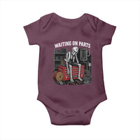 Electrician Skeleton Baby Onesie Waiting On Parts Funny Graphic