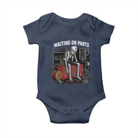 Electrician Skeleton Baby Onesie Waiting On Parts Funny Graphic