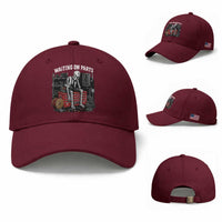 Electrician Skeleton Baseball Cap Waiting On Parts Funny Graphic