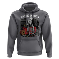 Electrician Skeleton Hoodie Waiting On Parts Funny Graphic