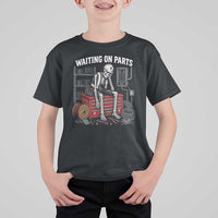 Electrician Skeleton T Shirt For Kid Waiting On Parts Funny Graphic