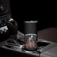 Electrician Skeleton Skinny Tumbler Waiting On Parts Funny Graphic