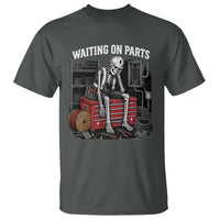 Electrician Skeleton T Shirt Waiting On Parts Funny Graphic