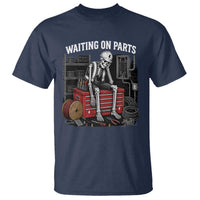 Electrician Skeleton T Shirt Waiting On Parts Funny Graphic