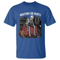 Electrician Skeleton T Shirt Waiting On Parts Funny Graphic