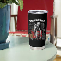 Electrician Skeleton Tumbler Cup Waiting On Parts Funny Graphic