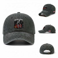 Electrician Skeleton Washed Cotton Baseball Cap Waiting On Parts Funny Graphic